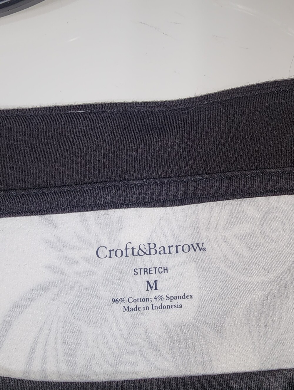 croft & barrow Black and White Floral Square-Neck Short Sleeve Tee Size M - Picture 6 of 6
